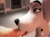 Dog porno with horny hentai male pet owner wrecking her pet's pussy